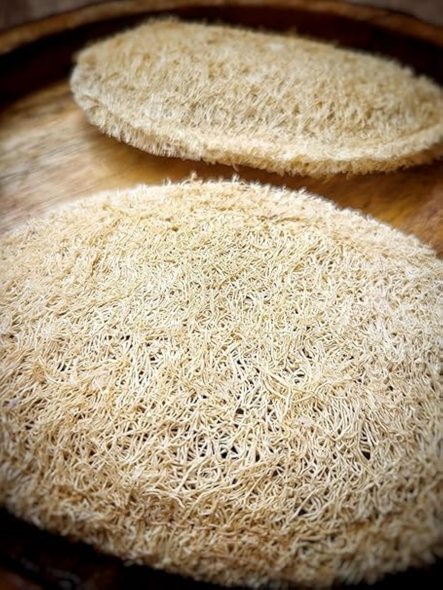 Organic Loofah Sponge Pack of 5, Natural Exfoliating Body Scrubber